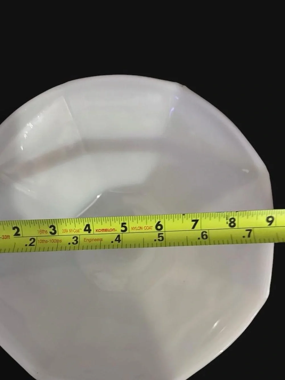 Anchor Hocking White Milk Glass Fruit Motif Pedestal Bowl